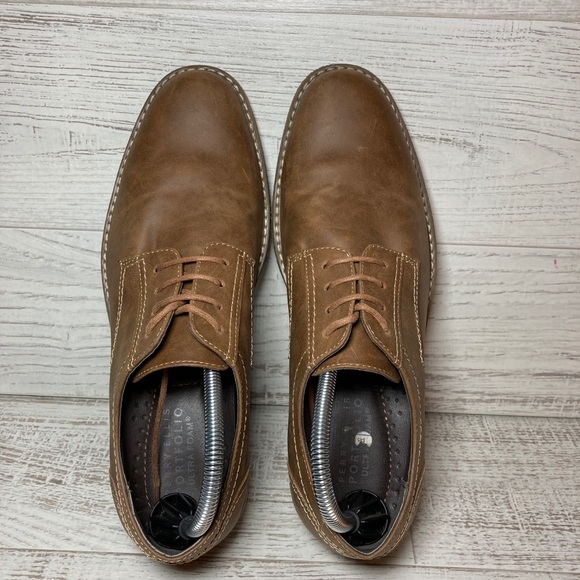 Perry Ellis Men's Sz US 8 M Portfolio Brown Dress Wingtip Pierre Lace Up Shoes - Picture 6 of 8